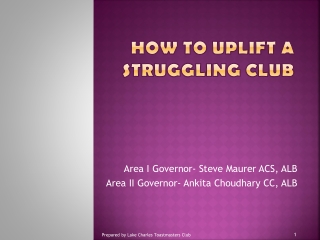 How To Uplift a Struggling Club