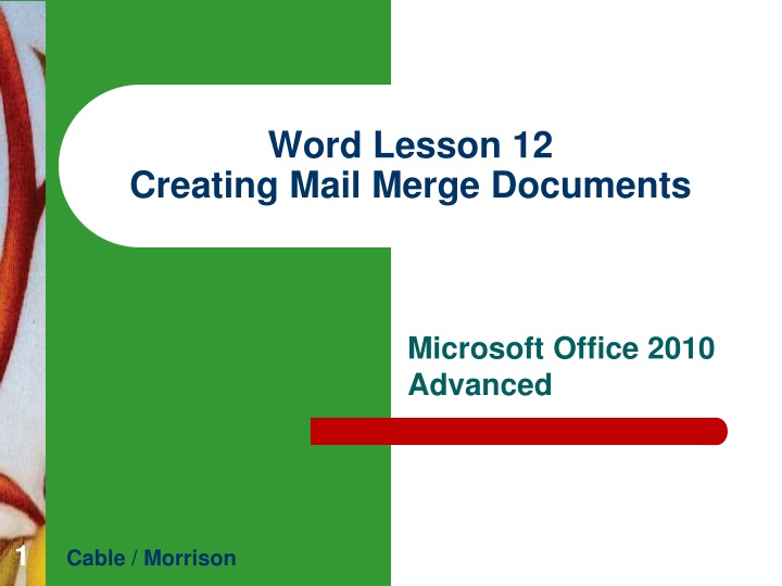 word lesson 12 creating mail merge documents