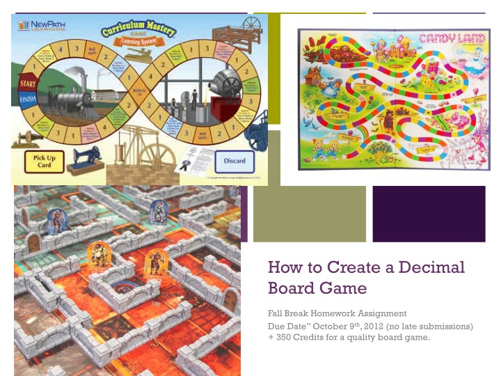 how to create a decimal board game