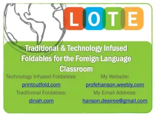 Traditional &amp; Technology Infused Foldables for the Foreign Language Classroom