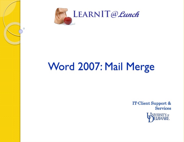 Ppt Word 2007 Mail Merge Powerpoint Presentation Free Download Id1507817 5972