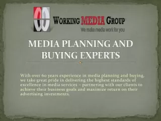 Media Planning and Buying Services
