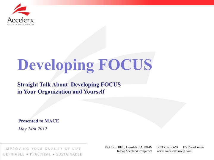 developing focus straight talk about developing