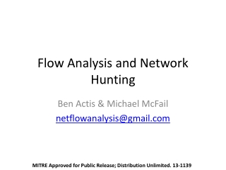 Flow Analysis and Network Hunting