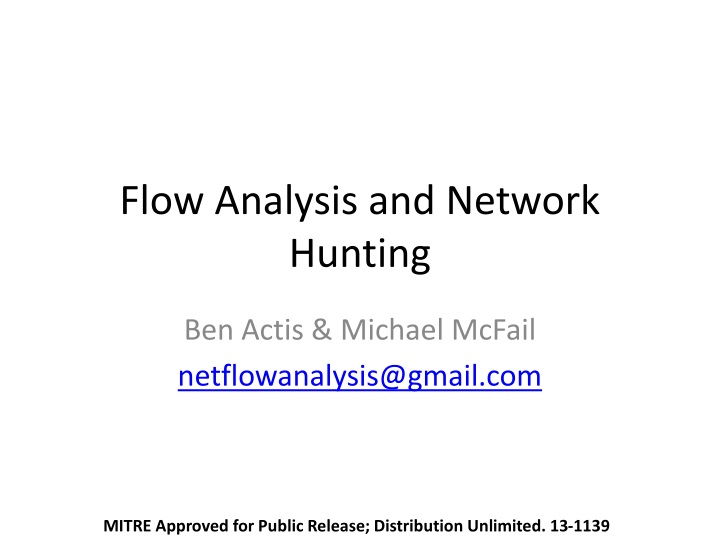 flow analysis and network hunting