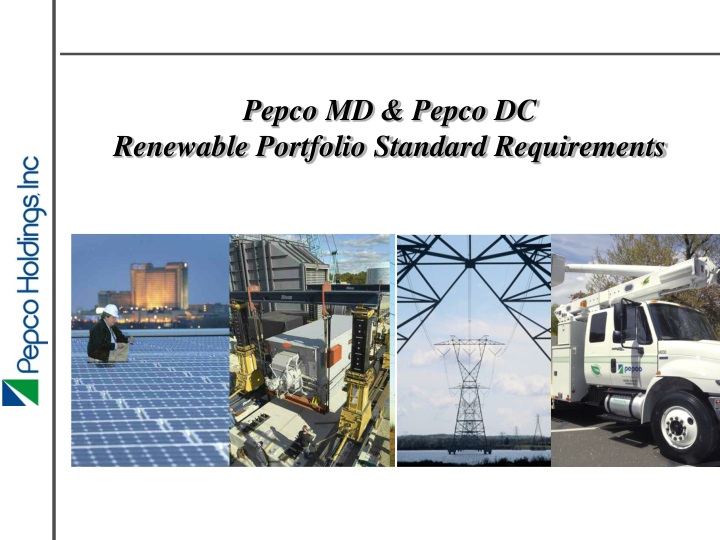 pepco md pepco dc renewable portfolio standard