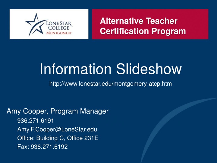 alternative teacher certification program