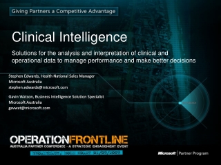 Clinical Intelligence