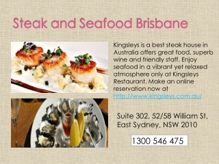 Steak and Seafood Brisbane