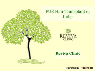 Reviva FUE Hair Transplant Clinic in India