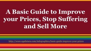 A Basic Guide to Improve your Prices, Stop Suffering and Sel