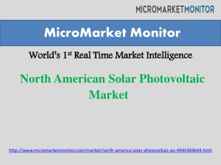 North American Solar Photovoltaic (PV) Market