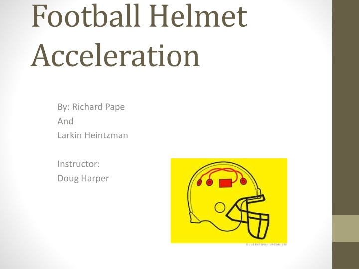 football helmet acceleration