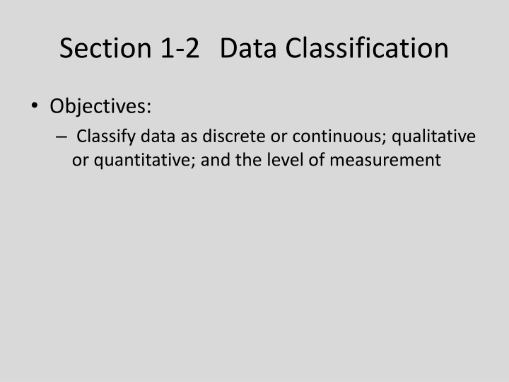 section 1 2 data classification