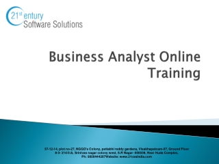 Business Analyst Training