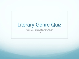 literary genre quiz