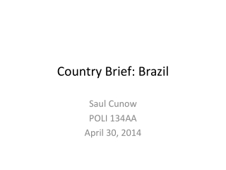 Country Brief: Brazil