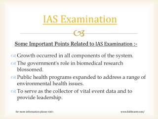 We provide full online support for IAS examination