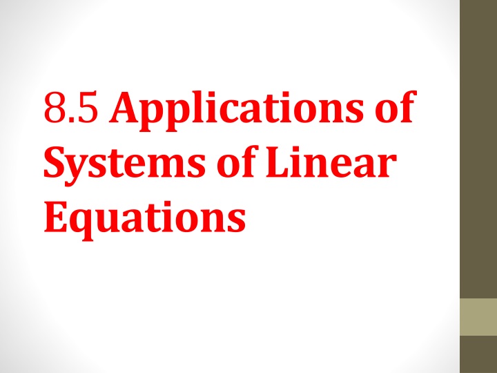 8 5 applications of systems of linear equations