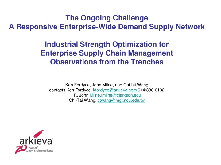 the ongoing challenge a responsive enterprise