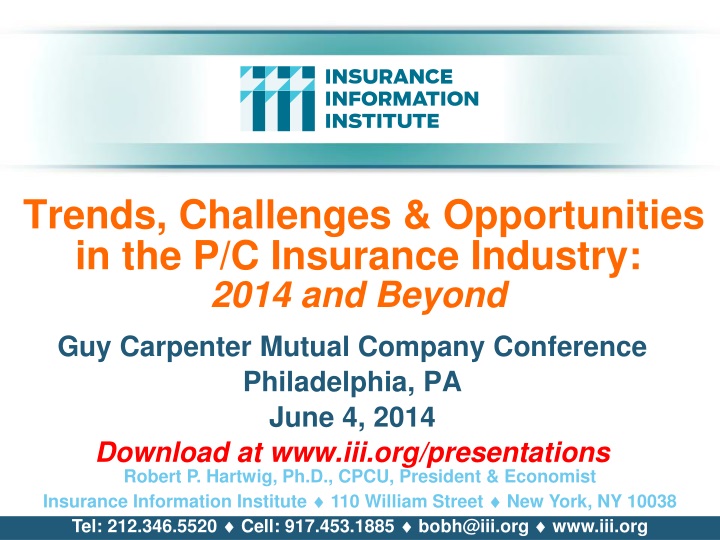 trends challenges opportunities in the p c insurance industry 2014 and beyond