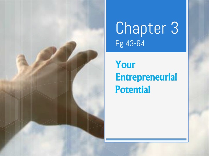 chapter 3 pg 43 64 your entrepreneurial potential