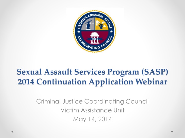 sexual assault services program sasp 2014 continuation application webinar