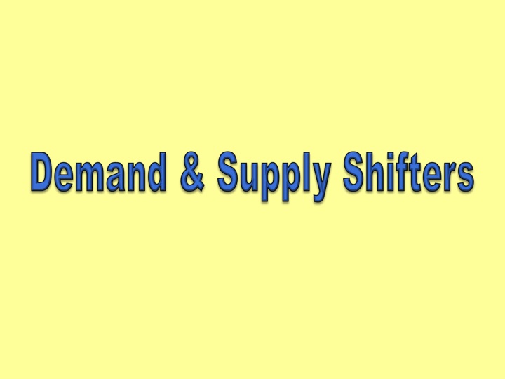 demand supply shifters