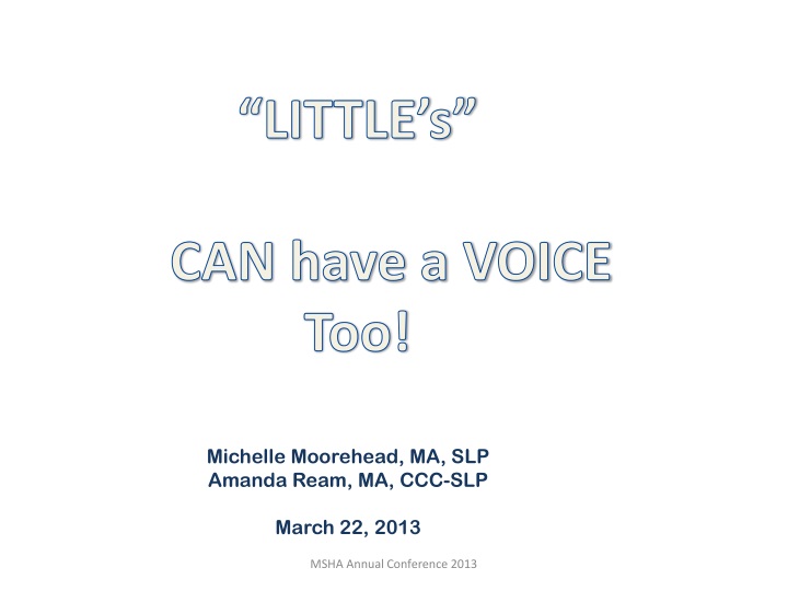 little s can have a voice too