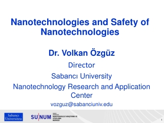 Nanotechnologies and Safety of Nanotechnologies
