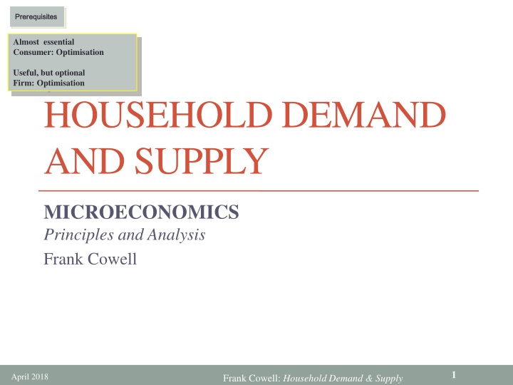 household demand and supply