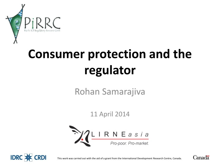 consumer protection and the regulator