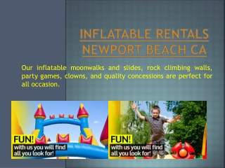Variety Of Inflatable Slides In Orange CA