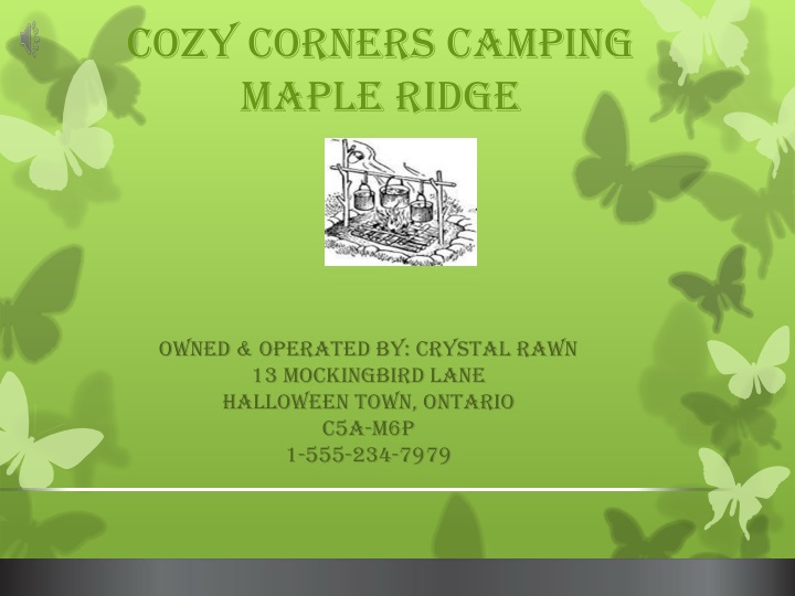 cozy corners camping maple ridge