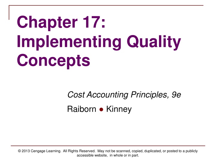 chapter 17 implementing quality concepts