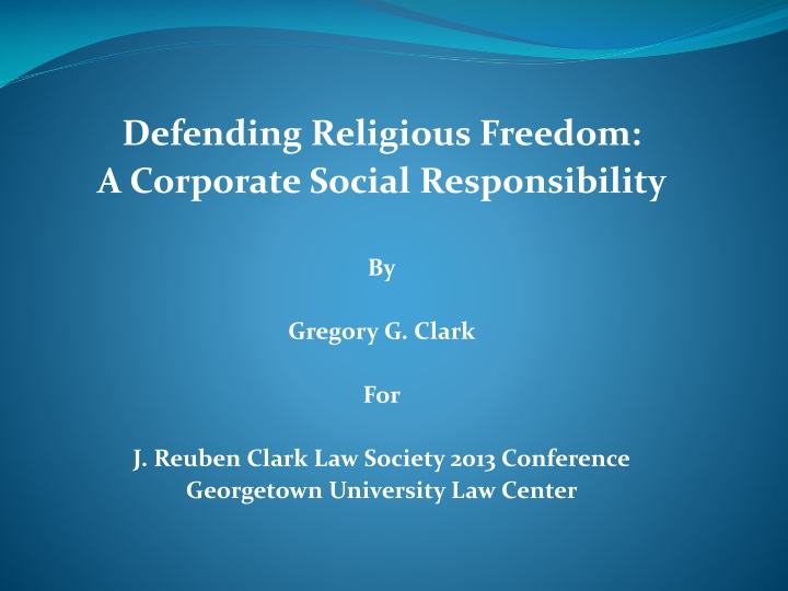 defending religious freedom a corporate social
