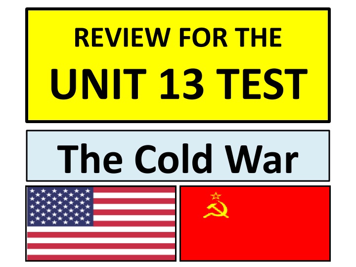 review for the unit 13 test