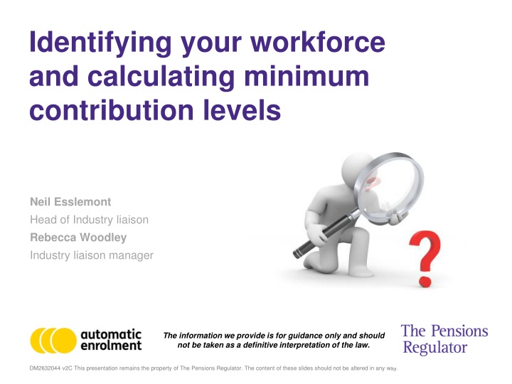 identifying your workforce and calculating minimum contribution levels