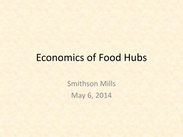 economics of food hubs