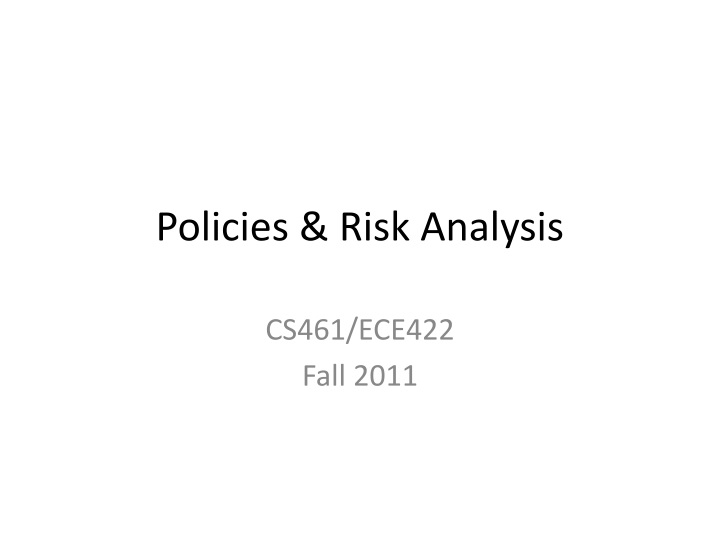 policies risk analysis