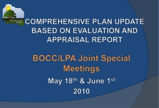 COMPREHENSIVE PLAN UPDATE BASED ON EVALUATION AND APPRAISAL REPORT