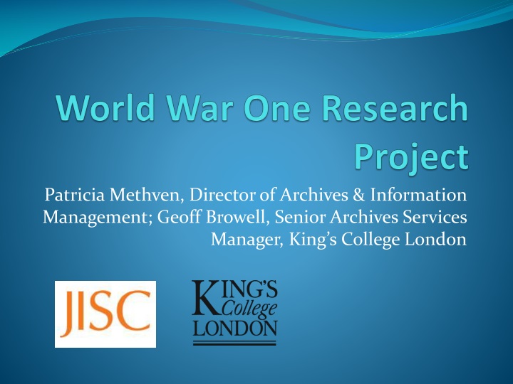 world war one research project