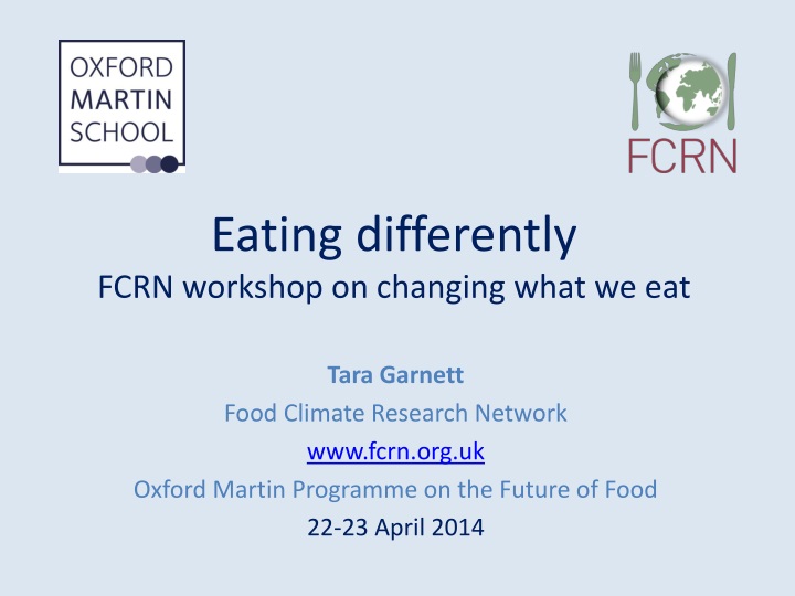 eating differently fcrn workshop on changing what we eat