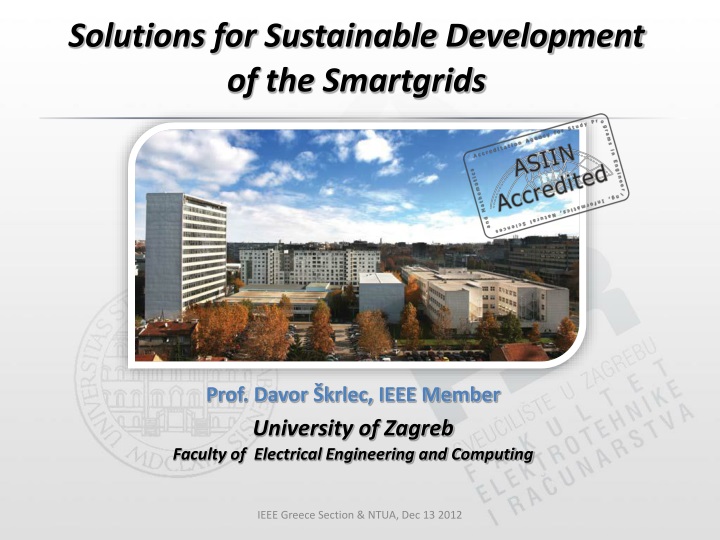 solutions for sustainable development of the smartgrids