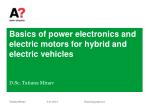 Basics of power electronics and electric motors for hybrid and electric vehicles