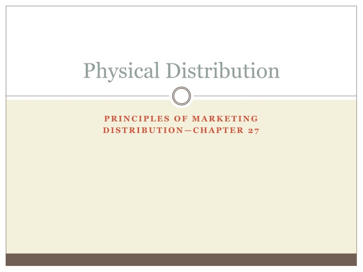 physical distribution