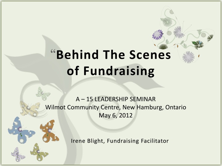 behind the scenes of fundraising