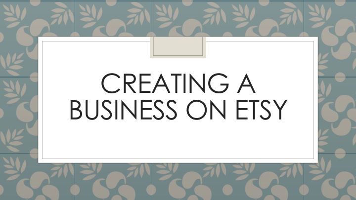 creating a business on etsy