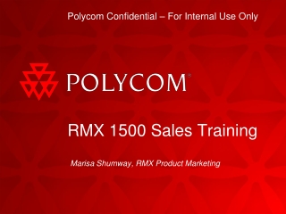 RMX 1500 Sales Training