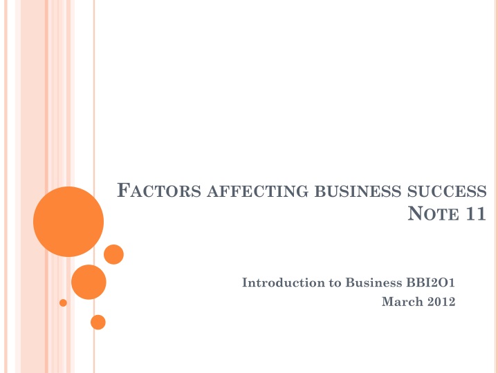 factors affecting business success note 11